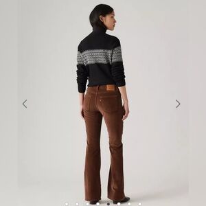 726 High-Rise Flare Corduroy Pants, NWT, Brown, 28x32